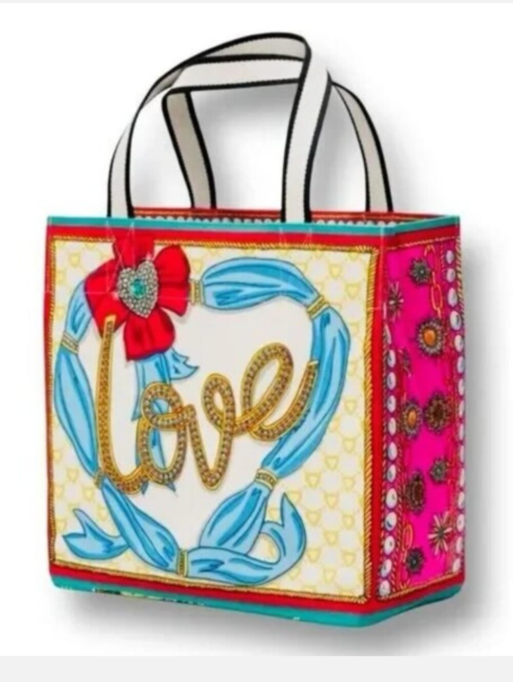 Brighton Sparkle & Shine Tom Clancy Canvas Bright Graphic Print NWT $150 - Picture 9 of 13